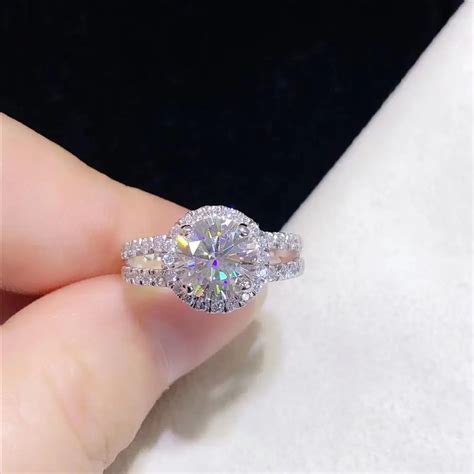 Prata Teste De Diamante Original Passado Quilates Brilhante Corte