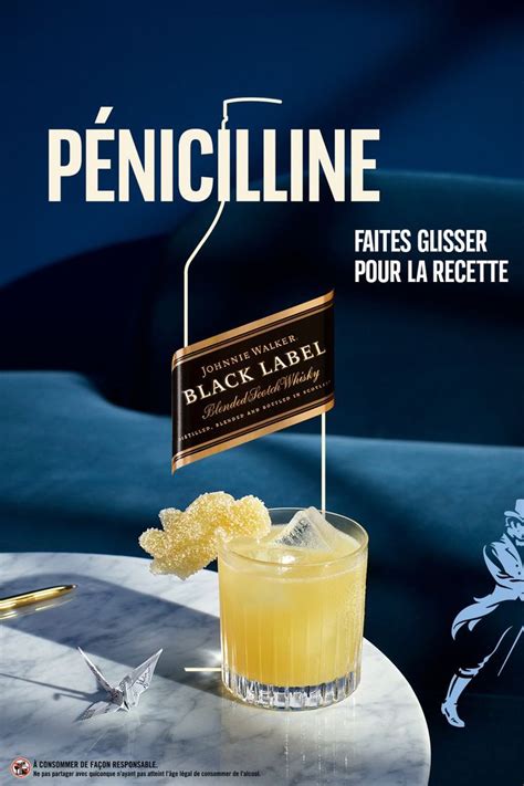 Pénicilline Johnnie Walker Whisky cocktails Johnnie walker Drinks