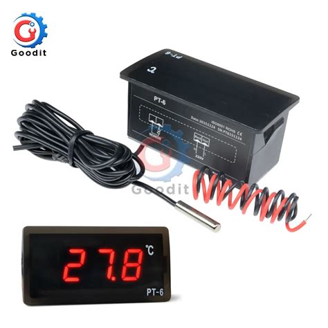 PT 6 40 110C Digital Car Thermometer Vehicle Temperature Meter Monitor