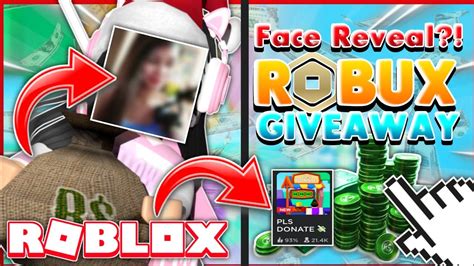 1000 Robux Giveaway In Pls Donate Face Reveal💰 Open Youtube