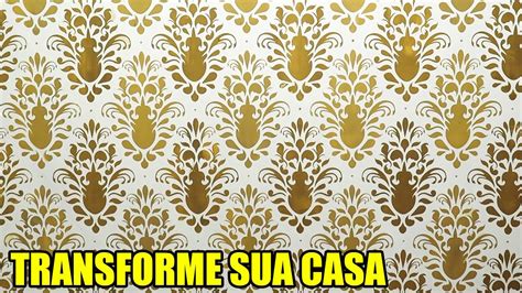 Transforme sua Casa Massa Acrílica e um Stencil YouTube