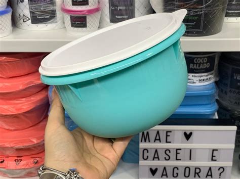 Tupperware Batedeira 2 Litros Aruba Tampa Branca Mãe Casei e Agora