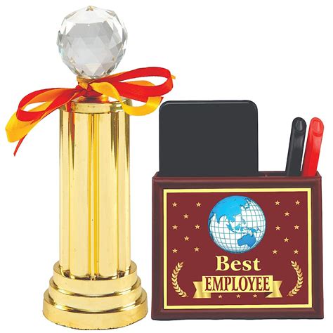 Aark India Employee Award Trophy Corporate Function Gift Combo Set