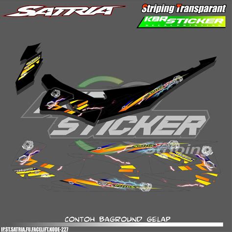 Satria Fu Facelift Type S Motorcycle Striping Sticker Suzuki Satria Fu