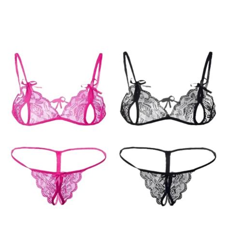 Buy Fashion Bones Babydoll Nightwear Lace Bra Panty Lingerie Set For