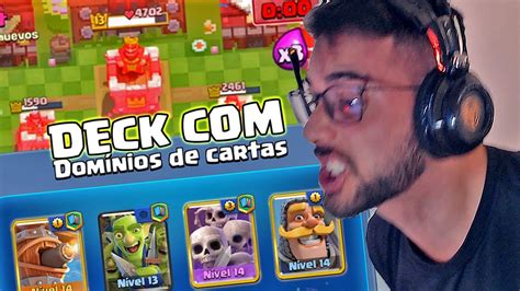 Montei Um Deck Cartas De Dominio No Clash Royale Copiar Youtube