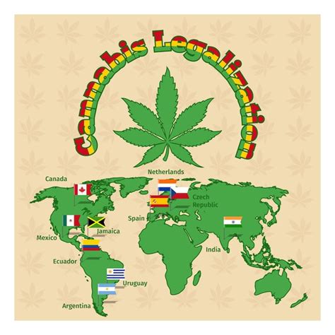 Mapa Da Legaliza O Da Maconha Vetor Gr Tis