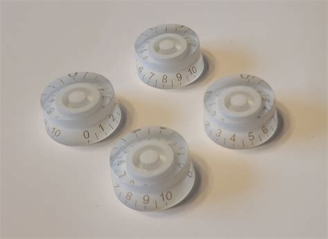 White Guitar speed knobs set of 4 by Budreau Guitars – Budreau Guitars