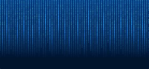 Binary Technology Coding Vector Hd Images Blue Digital Binary Code