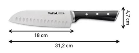 Couteau Santoku Tefal Cm Gamme Iceforce Miss Pieces