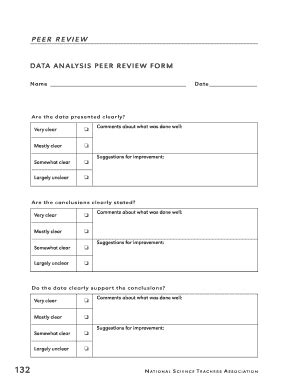 Fillable Online PEER REVIEW DATA ANALYSIS PEER REVIEW FORM Fax Email