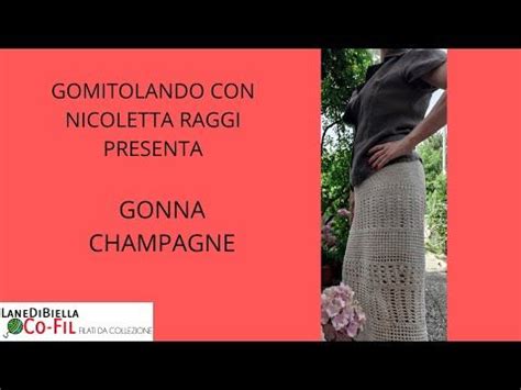 Gonna Champagne In Cotone Realizzata Con L Uncinetto Youtube