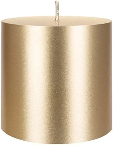 Amazon Mega Candles Pc Unscented Gold Round Pillar Candle Hand