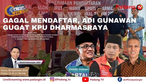 Live Dialog Detak Sumbar Pilkada Dharmasraya Berpotensi Lawan Kotak