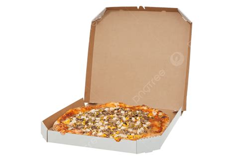 Pizza In Box Box, White Background, Unhealthy Eating, Pizza PNG ...