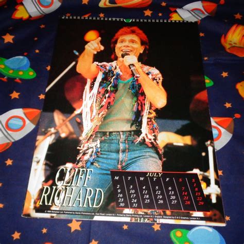 Rare A3 Cliff Richard The Official 1990 Danilo Promotions Calendar