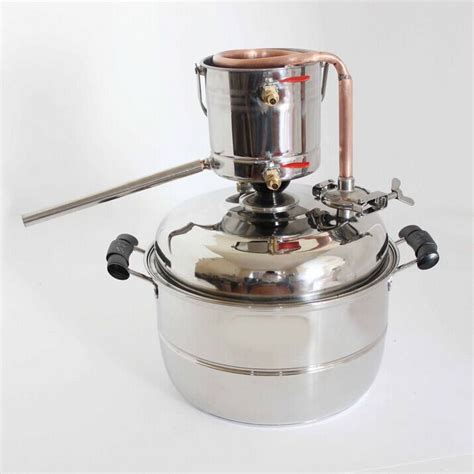 DIY Home 3 Gal / 10 Litres Alcohol Beer Wine Whisky Distiller Moonshine Ethanol Copper Still ...