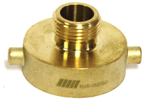 Nni Fire Hydrant Brass Adapter 1 12 Female Nst Nh X 34 Ght Male Hsr 15075g Ebay