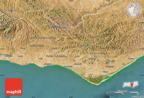 Satellite Map of Loulé