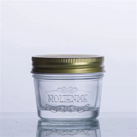 Customized High Quality 170ml Bird Nest Bottle Glass Jar Wholesale With Metal Lid For Food Candy