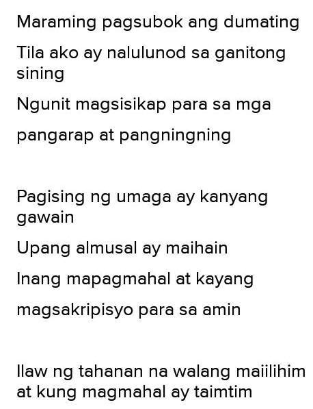 Tula Tungkol Sa Pag Ibig Sa Diyos Na May Sukat At Tugma