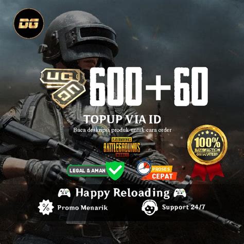 Jual Top Up UC PUBG Mobile 600 60 Region Indonesia Resmi Dan Legal Di