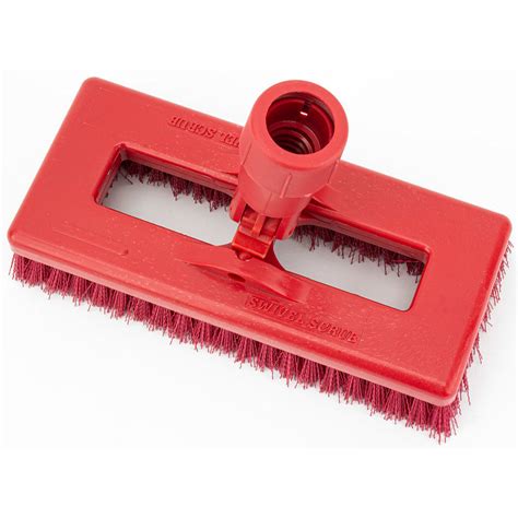 Carlisle Ec Swivel Scrub Floor Brush Head Only W Red Poly