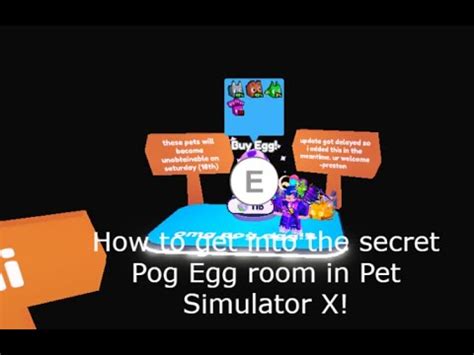 How To Get Into The Secret Pog Egg Room In Pet Simulator X Roblox