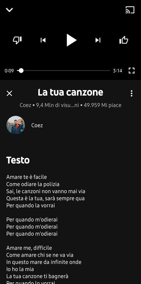 Youtube Music Testi Delle Canzoni E Nuova Scheda Esplora