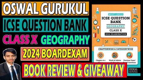 Oswal Gurukul Most Likely Icse Geography Question Bank For Class 10th 2023 24 Edition Book