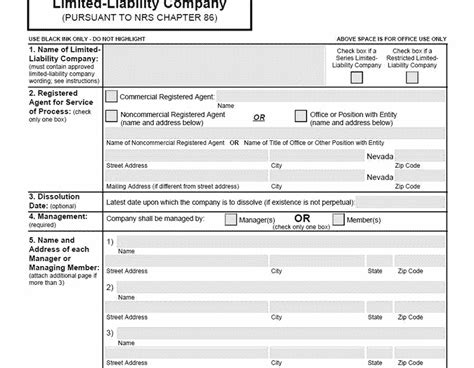 Nevada Limited Liability Company Act Llc Bible