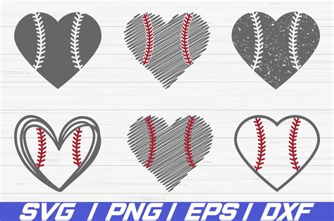 Baseball Heart SVG Softball Heart SVG Cricut Cut File 517228