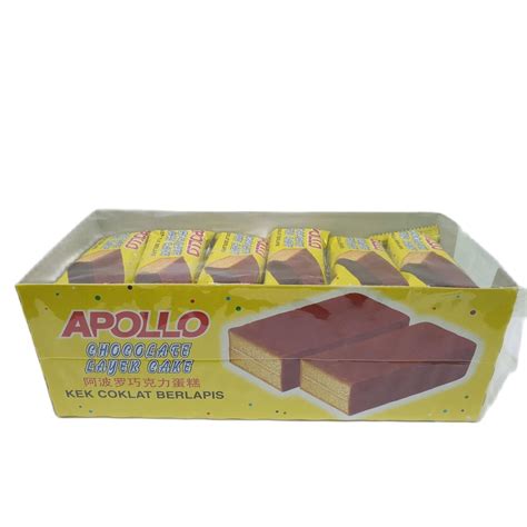 Apollo Chocolate Layer Cake 18g X 24pcs Shopee Malaysia