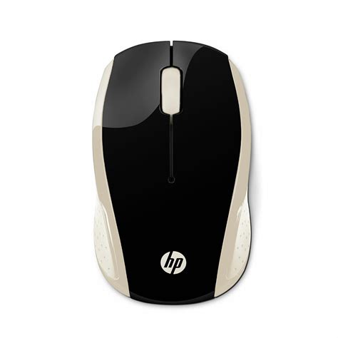 Mouse Inalámbrico Hp 200 Nano Receptor Usb Dorado Con Negro Pc Laptop