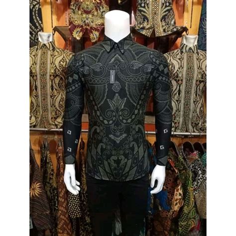 Jual KEMEJA BATIK SLIM FIT PRIA Batik Pria Lengan Panjang Kemeja