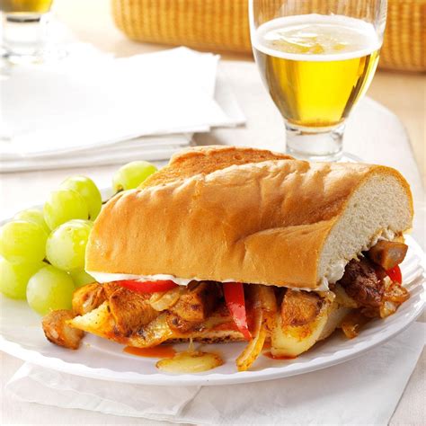 Chicken Fajita Submarine Sandwiches Recipe Taste Of Home