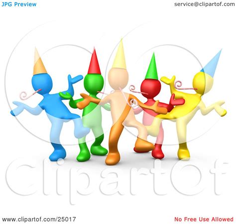 Clipart Illustration Of A Diverse Group Of Colorful People Wearing