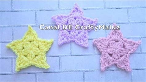 CROCHET TUTORIAL Motivo A Crochet Estrella Tejida A Crochet Adornos De