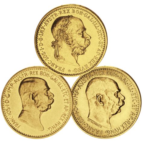 Kaisertum Österreich Haus Habsburg 3x10 Kronen 1892 1911 Gold Satz