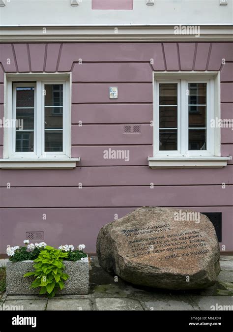 WARSAW POLAND JUNE 20 2016 One Of The Many Plaques Which