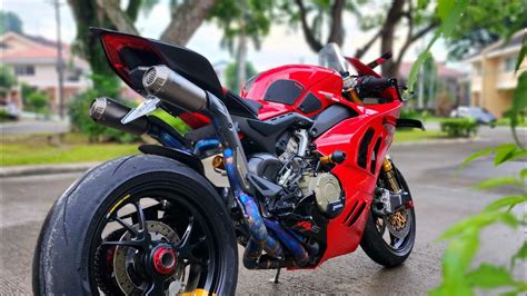 Akrapovic Double Barrel Full System Exhaust Panigale V S Raw Sound W Db