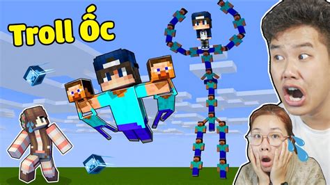 Minecraft Nhưng bqThanh Nâng Cấp STEVE Thành Quái Vật Siêu Hài Troll