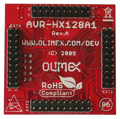 Equinox Products Page Olimex AVR HX128A1 ATxMega128A1 HEADER BOARD