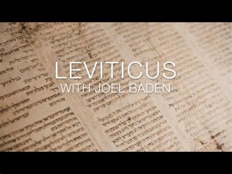 Leviticus With Joel Baden Youtube