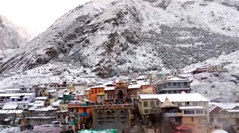 Free Photo Season S First Snowfall In Badrinath These Districts May