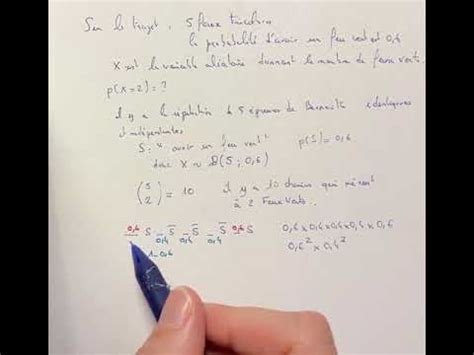 Calculer la probabilité dune loi binomiale grâce aux coefficients