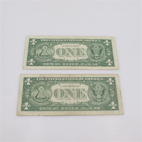 B Silver Certificate Star Note One Dollar Pieces Property Room