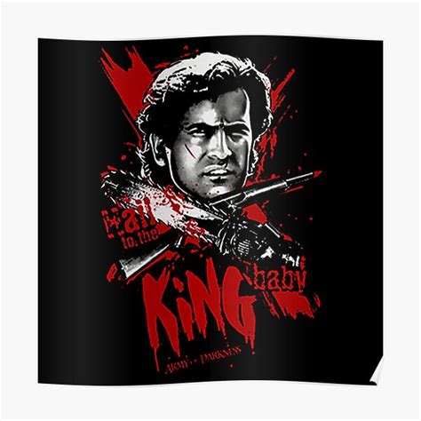 Hail To The King Army Of Darkness Poster For Sale By Bluezonee627 Redbubble