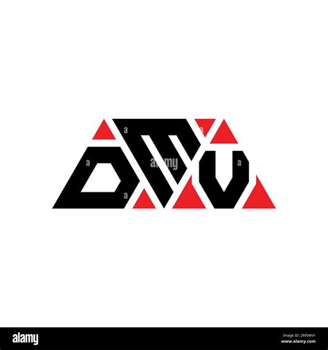 DMV triangle letter logo design with triangle shape. DMV triangle logo ...