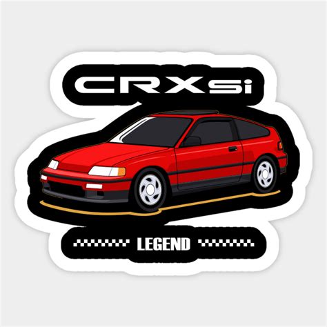 CRX SI JDM Classic Cars Cr X Sticker TeePublic